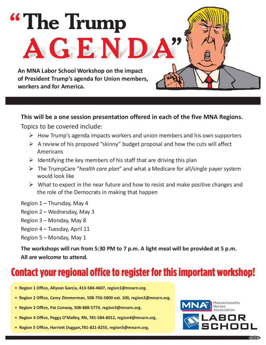diepte botsing koper The Trump Agenda" - MNA Labor School workshop on the impact of President  Trump's agenda for union members, workers and America - 2017 - News Archive  - News & Events - Massachusetts Nurses Association
