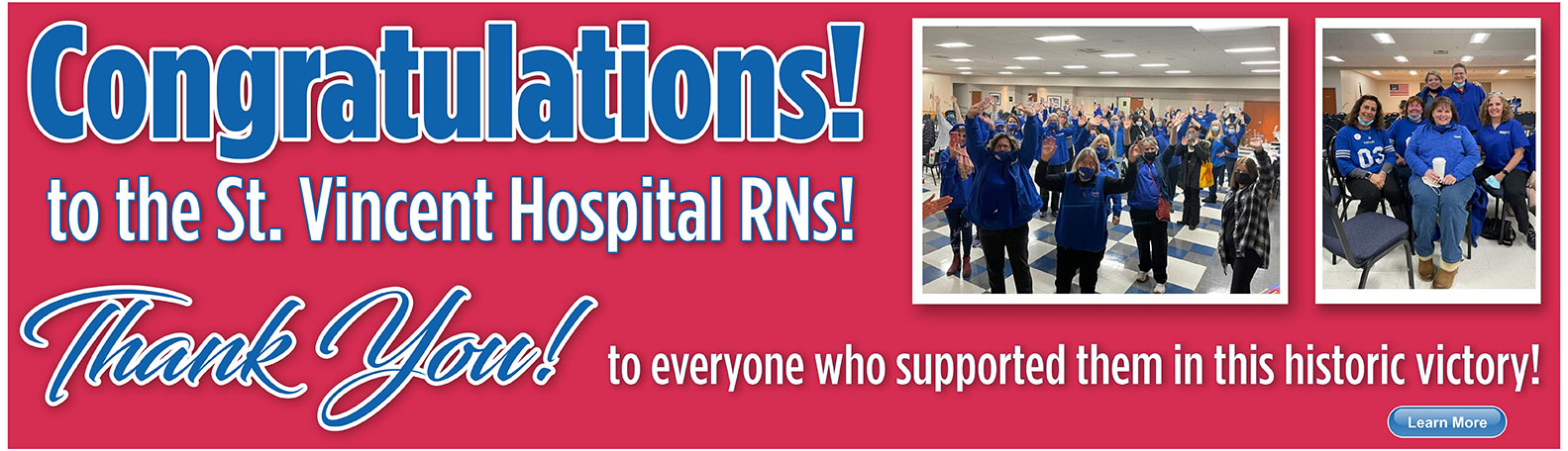 Congratulations to the St. Vincent Hospital RNs!