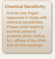 Avoid scents for chemical sensitivity